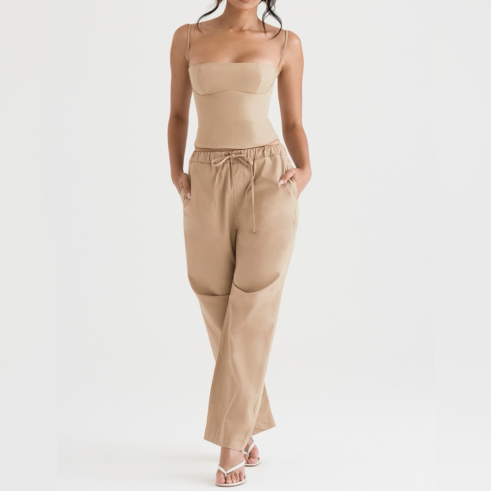 House of CB LUNA Camel Cargo Trousers size L+ / XL